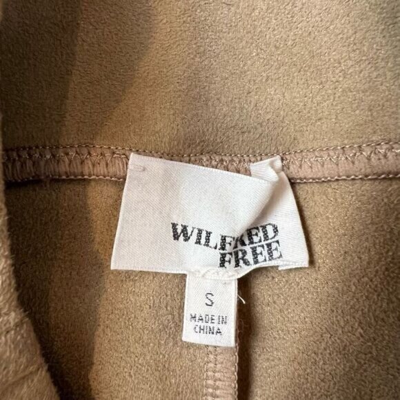 Aritzia Wilfred Free Daria Vegan Faux Suede Tan Beige Leggings Women’s Small - Picture 2 of 9